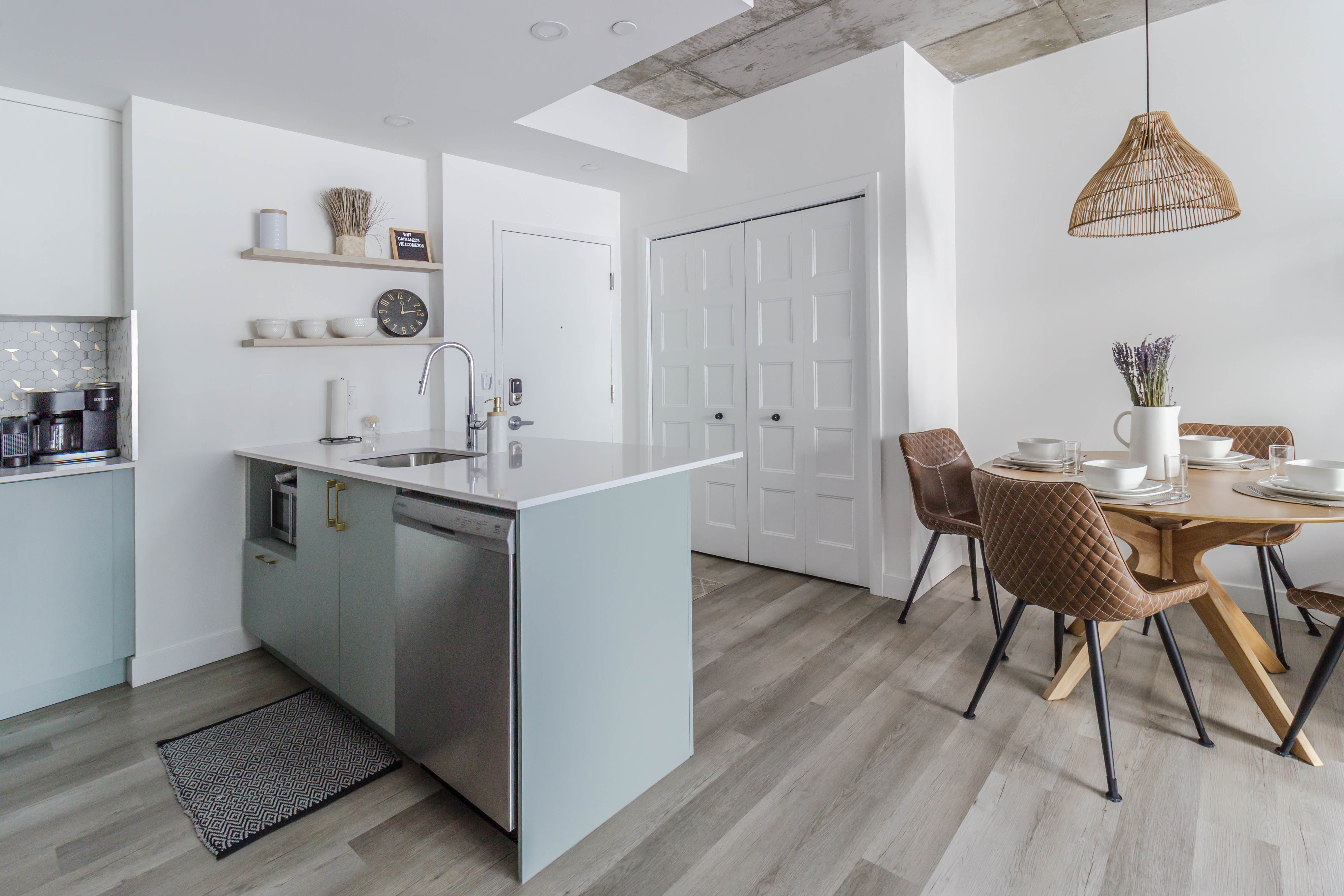 Cuisine et salle à manger du condo Vieux-Québec
